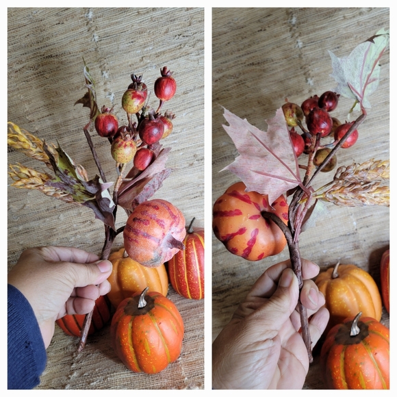 Fall pumpkins, Artificial Pumpkins, Fall wreath attachment - Picture 3 of 3